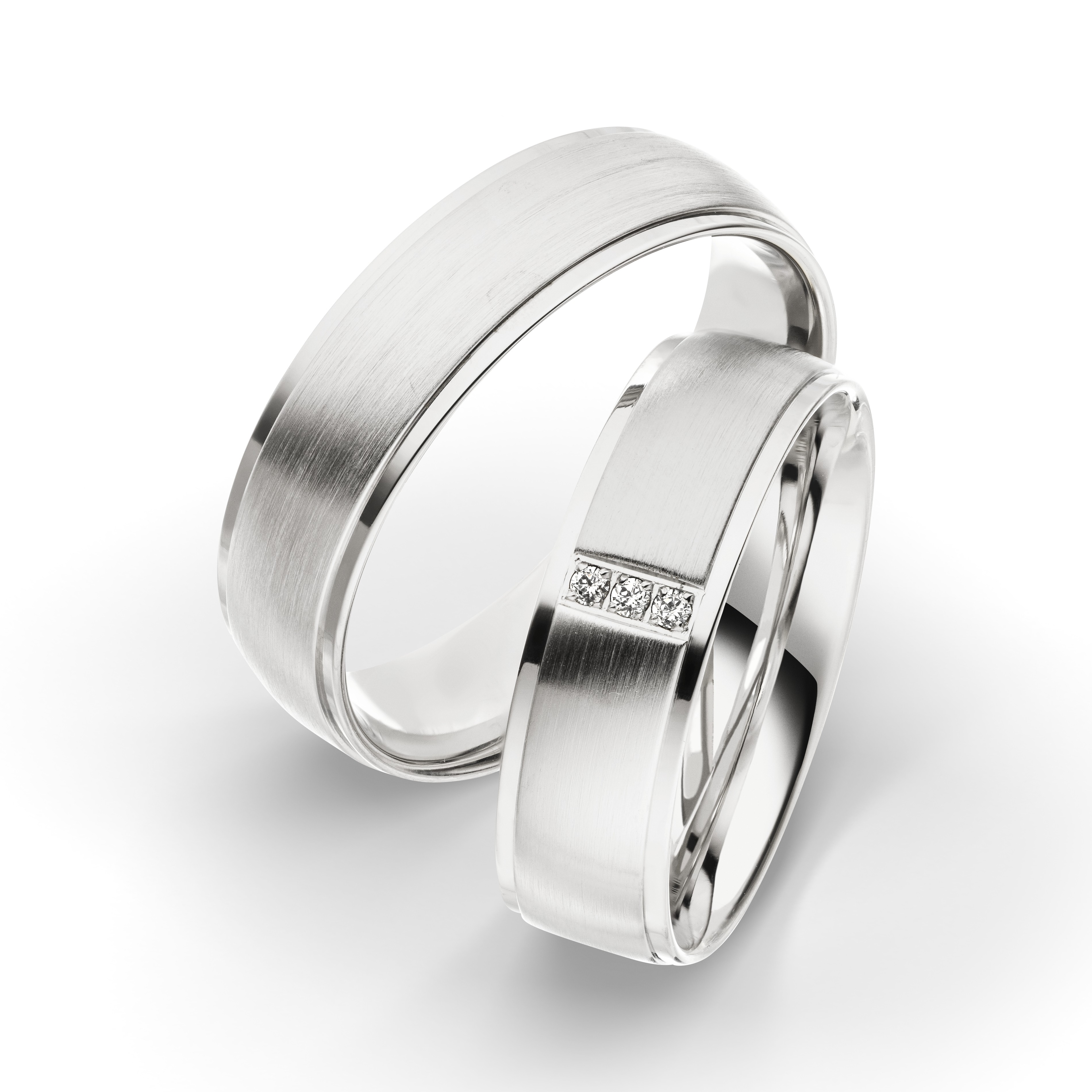 Trauring Weißgold 3069-1