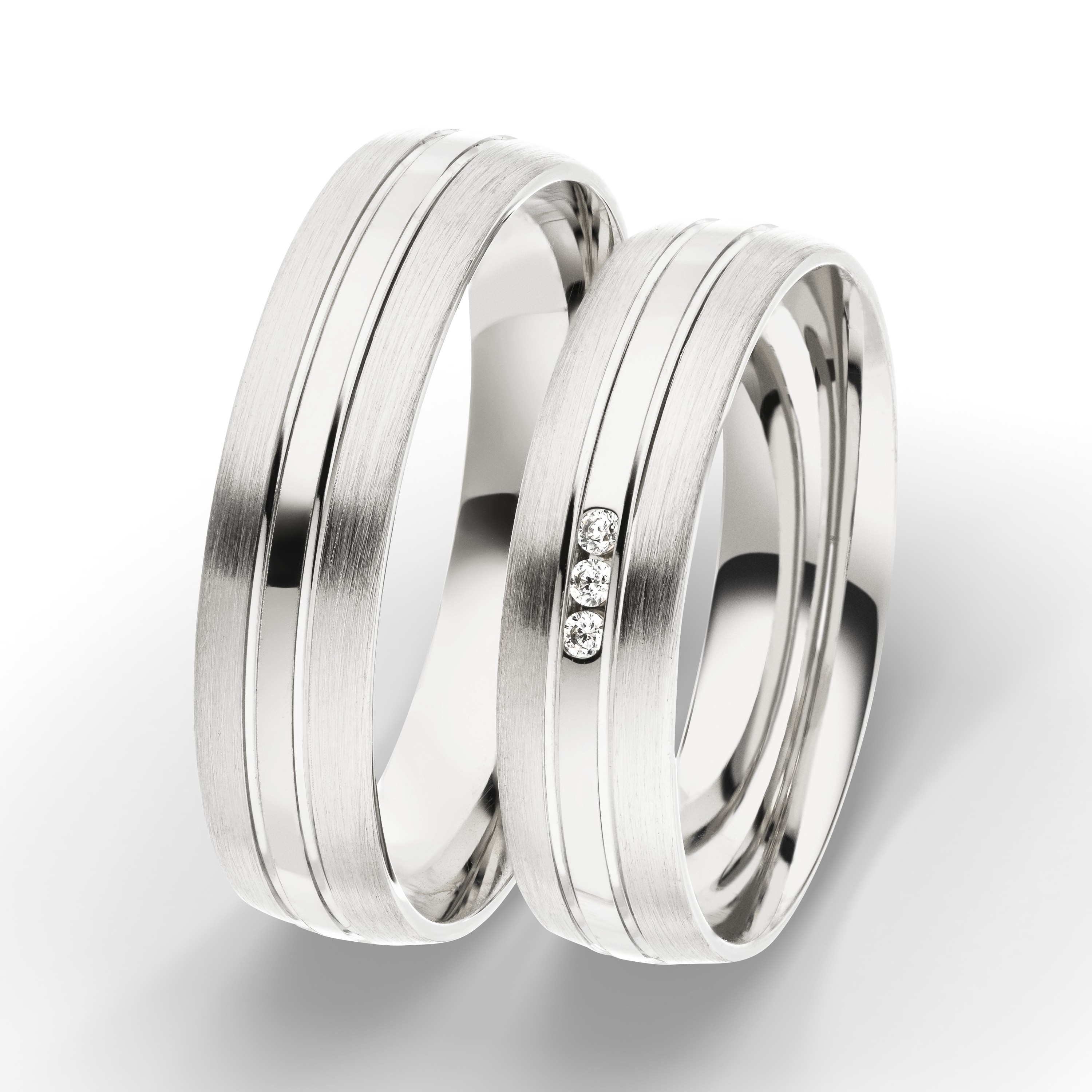 Trauring Weißgold 3813-1