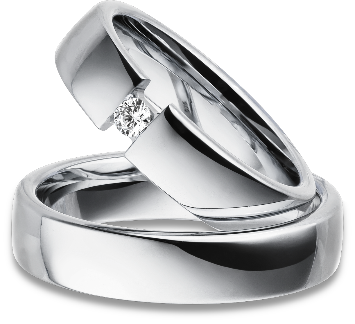 Silber Eheringe | Spannring