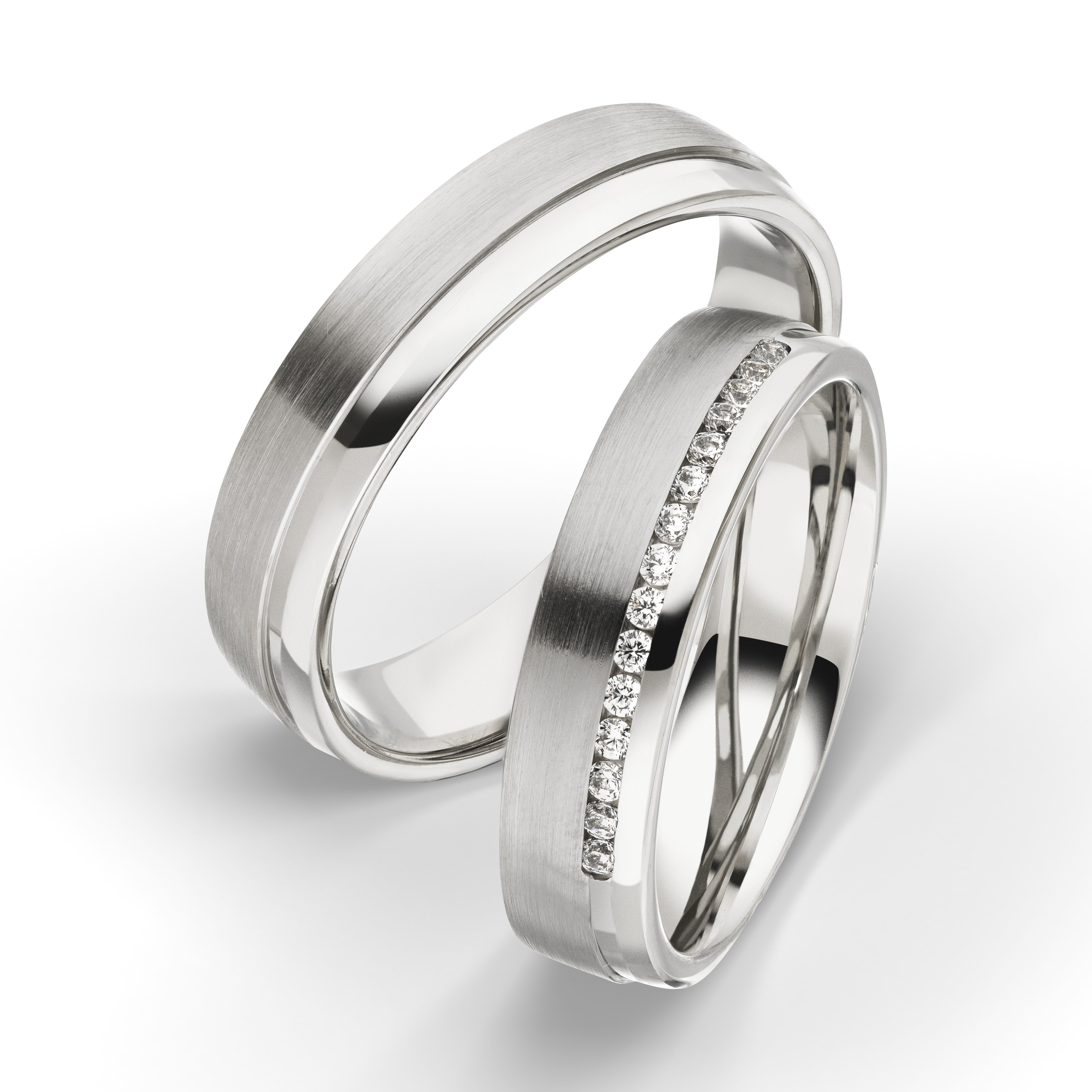 Trauring Weißgold 2214-1