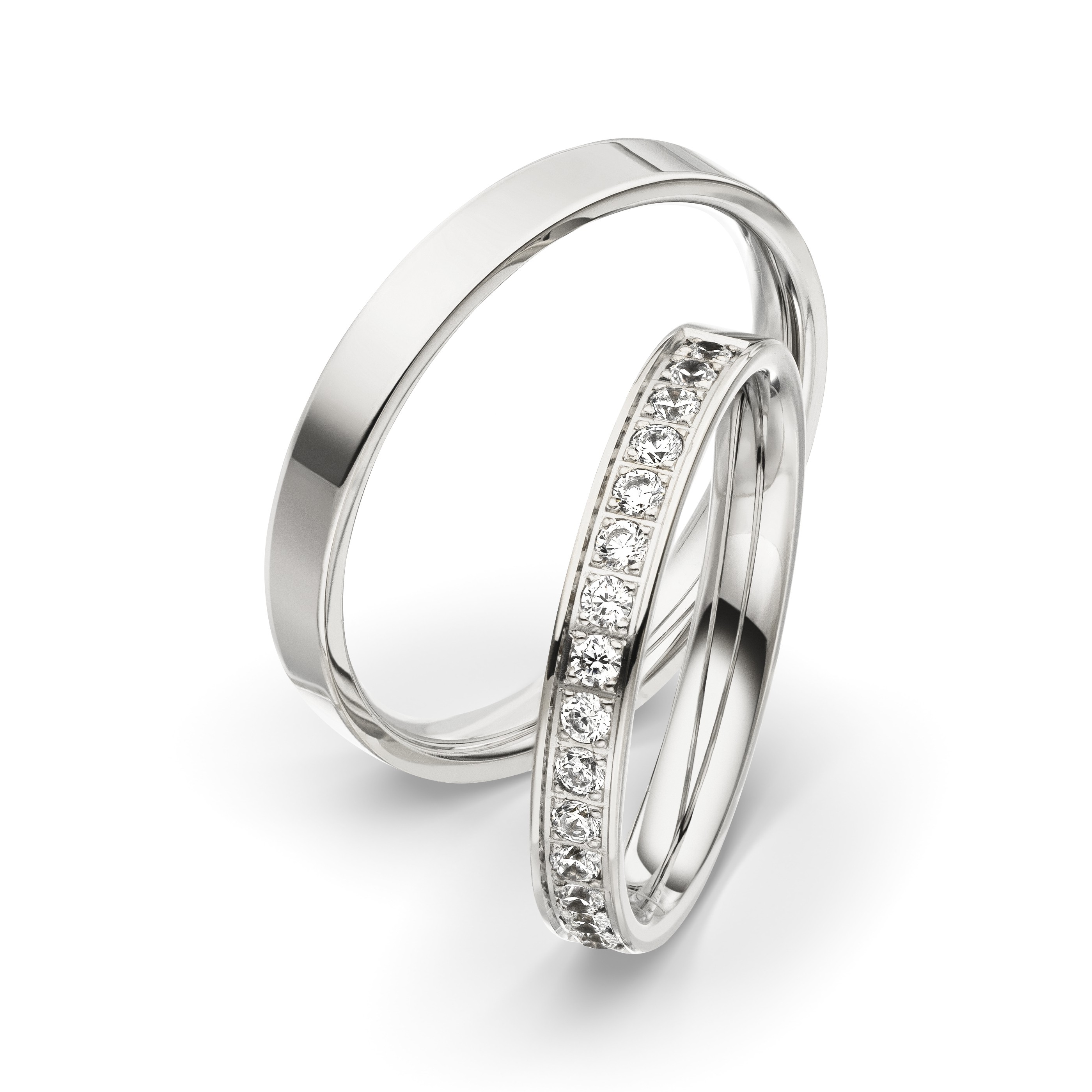 Trauring Weißgold 3985-1