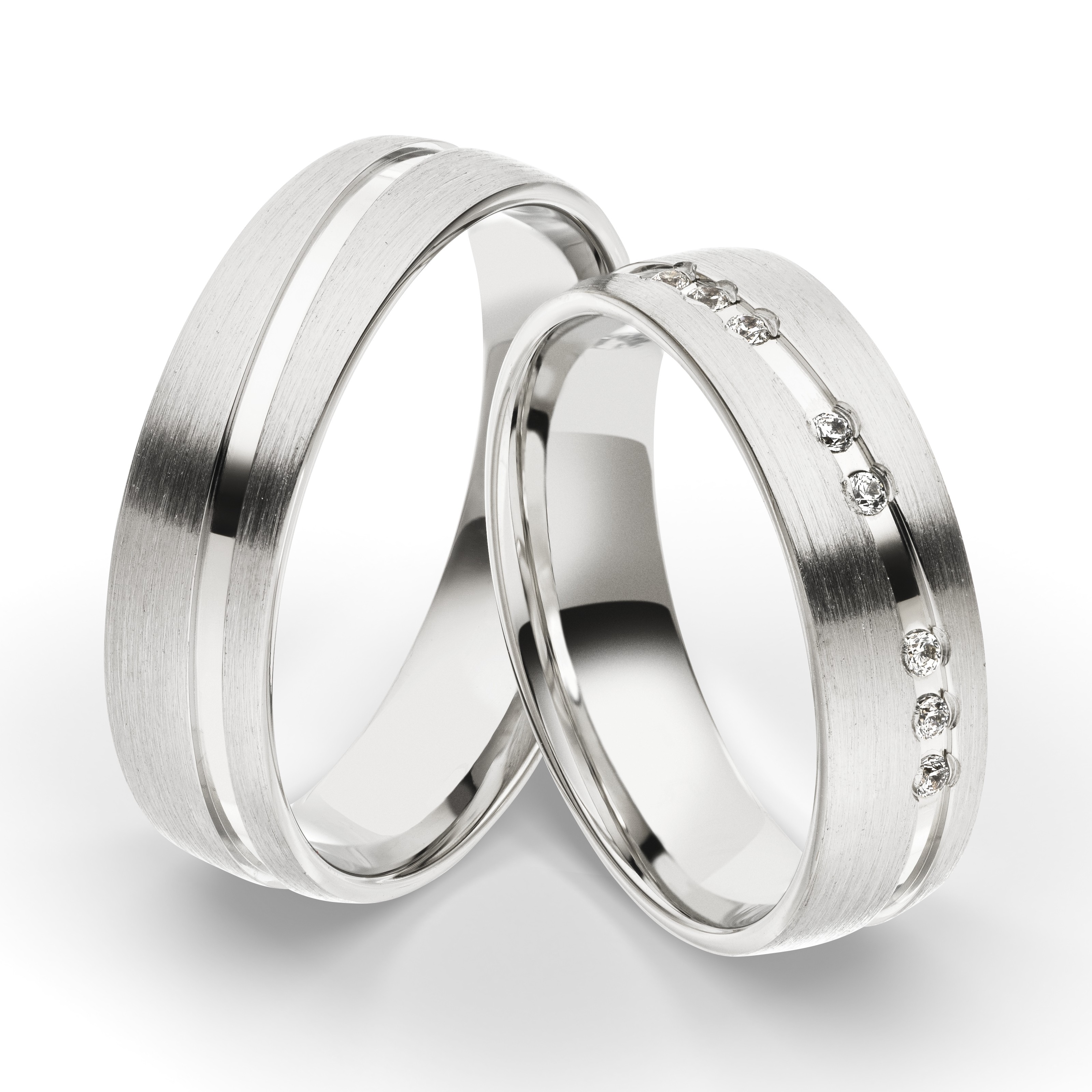 Trauring Weißgold 4075-1