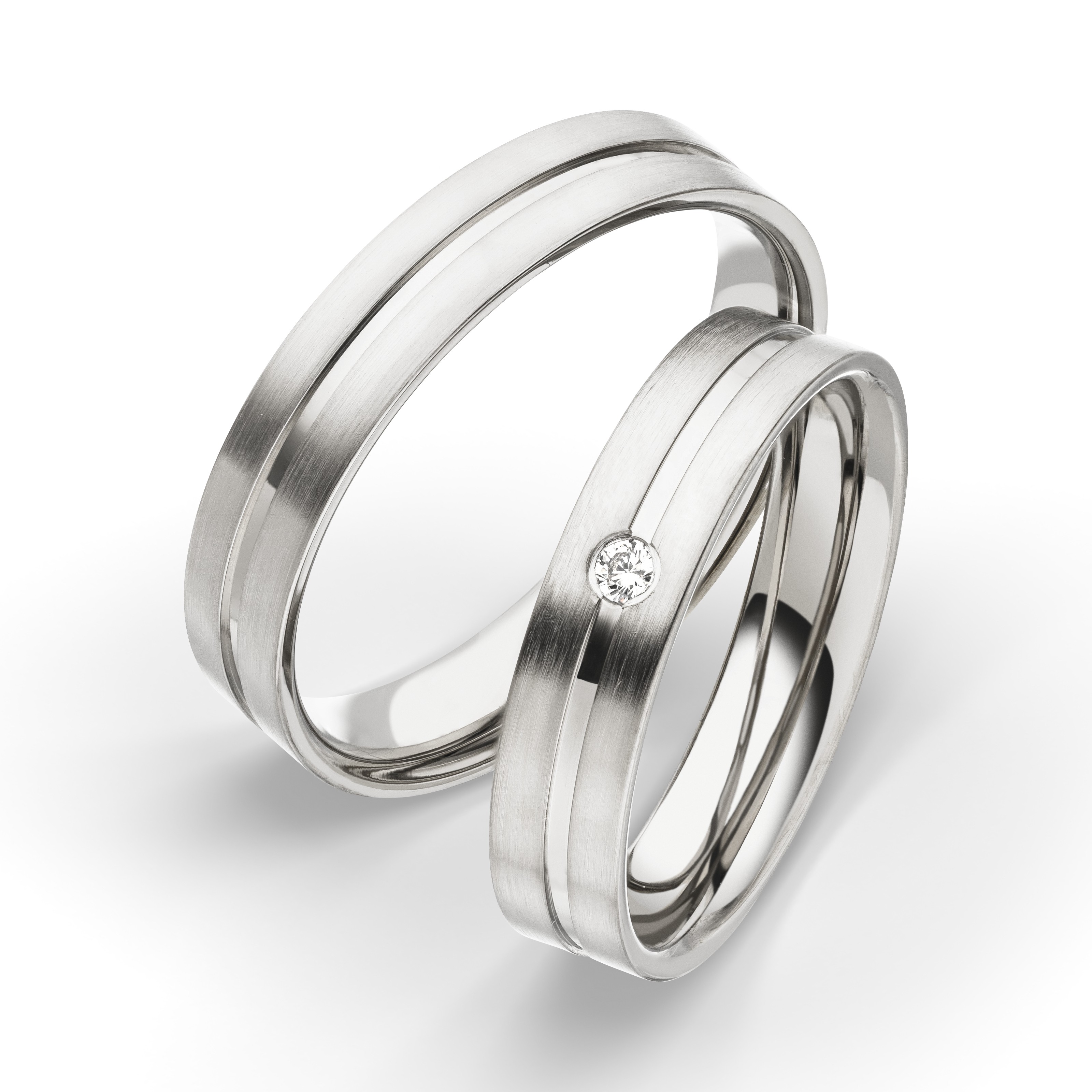 Trauring Weißgold 4078-1