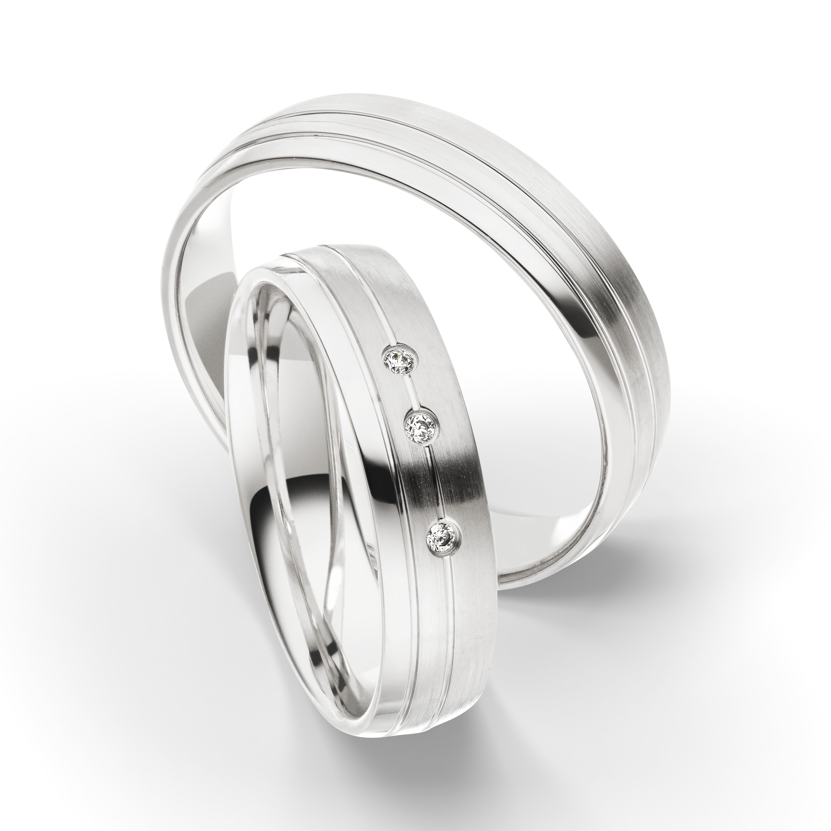 Trauring Weißgold 3498-1